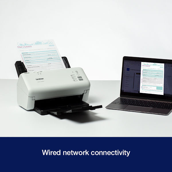 Brother Ads-4300N scanner wired network connectivity